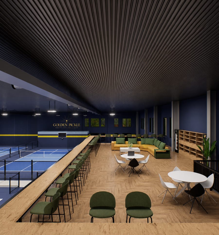 Member lounge and social environment at The Golden Pickle